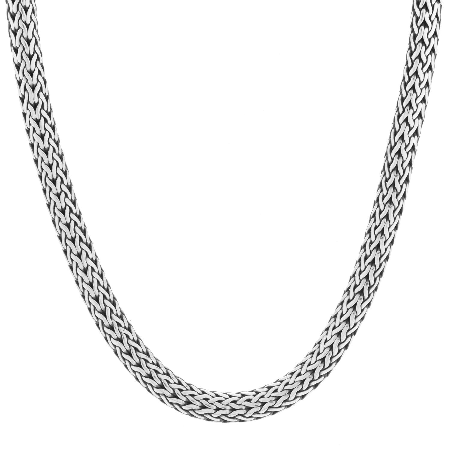 John Hardy Sterling Silver 18K Yellow Gold 7.5mm Classic Chain Necklace 1 of 6