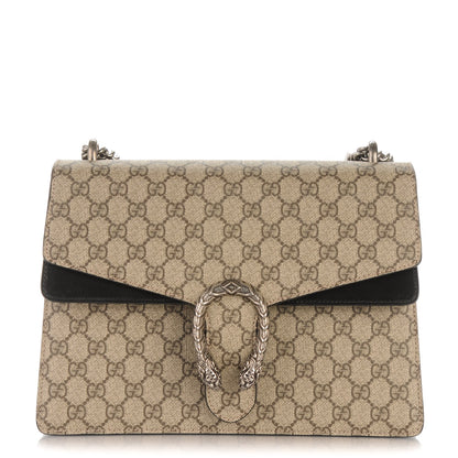 Gucci GG Supreme Monogram Medium Dionysus Shoulder Bag Black 1 of 8