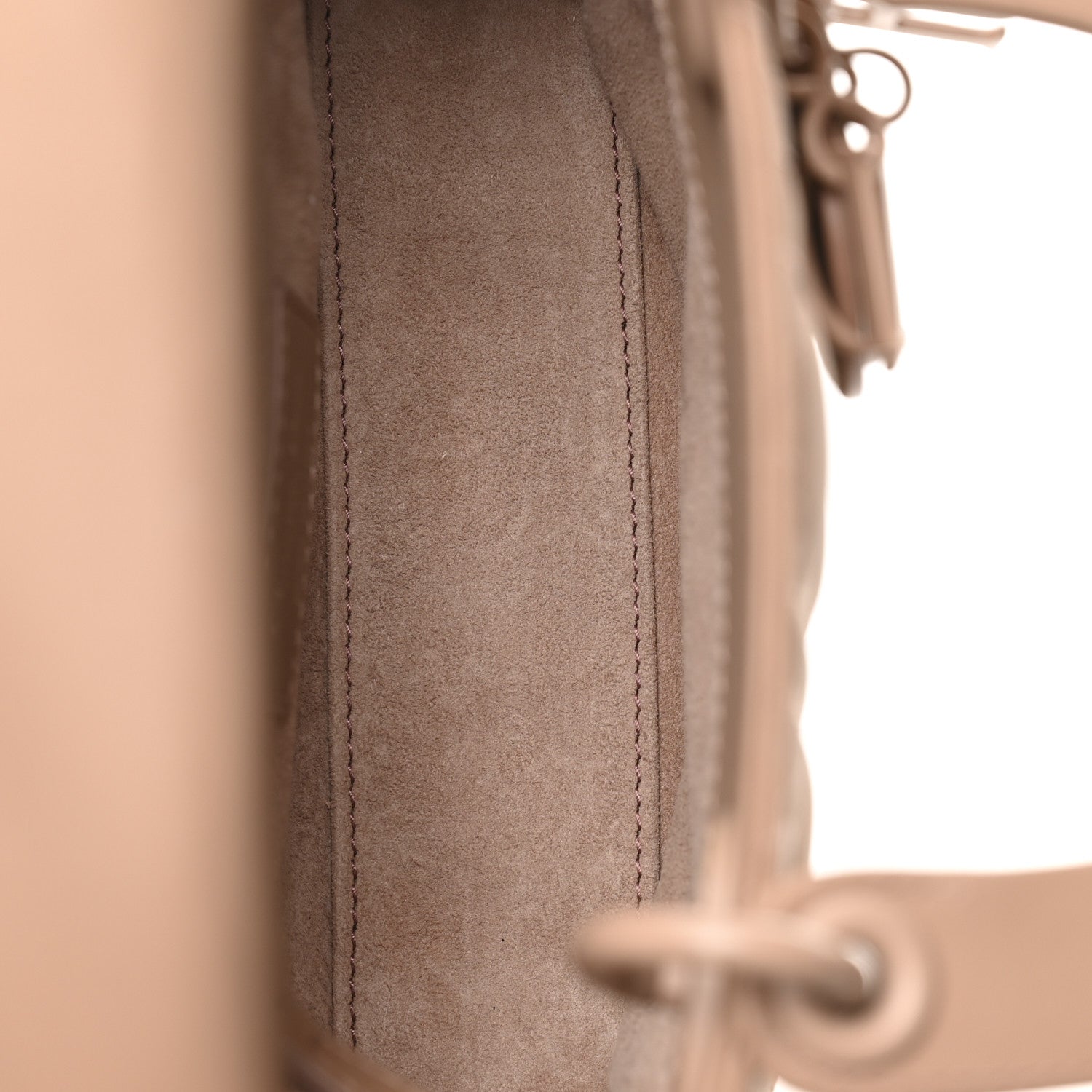Christian Dior Ultra Matte Calfskin Cannage Mini Lady Dior Light Beige 5 of 11
