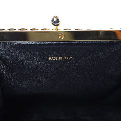 Chanel Lambskin Quilted Small Kisslock Evening Bag Black 7 of 15