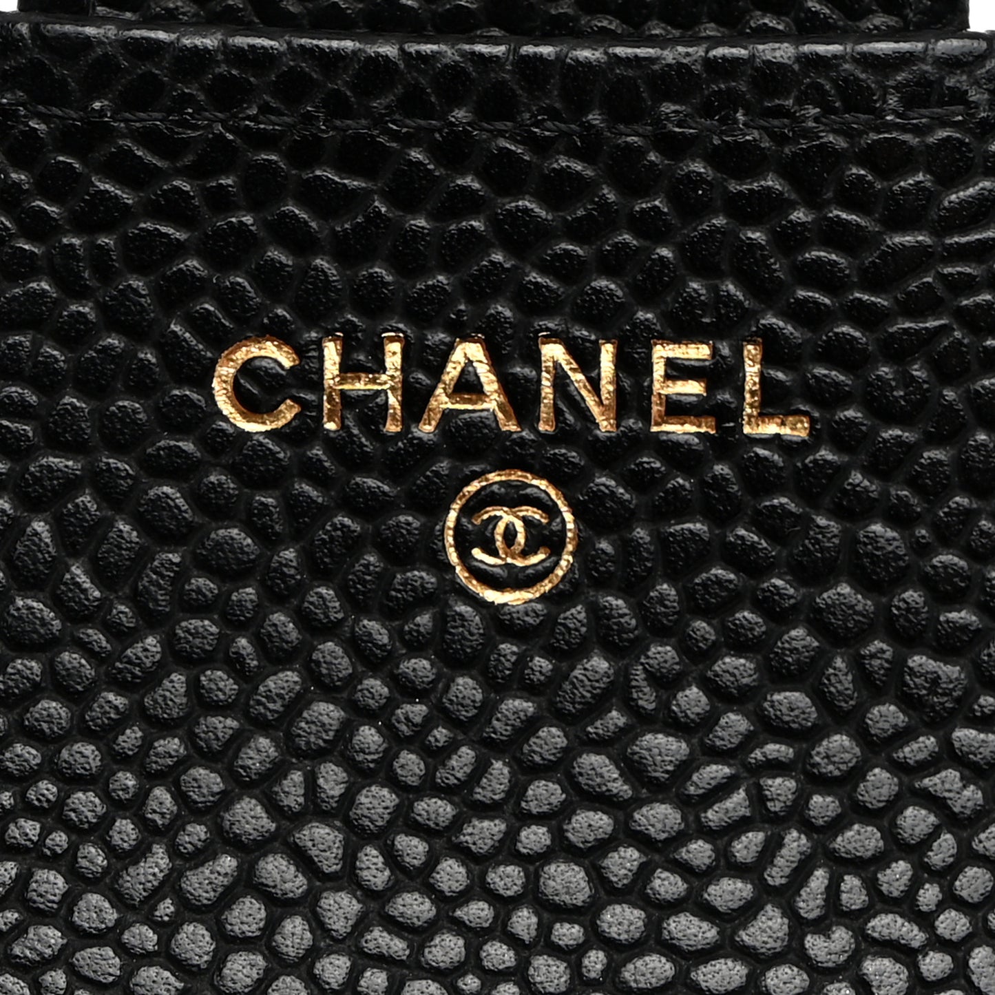Caviar Quilted Compact Flap Wallet Black