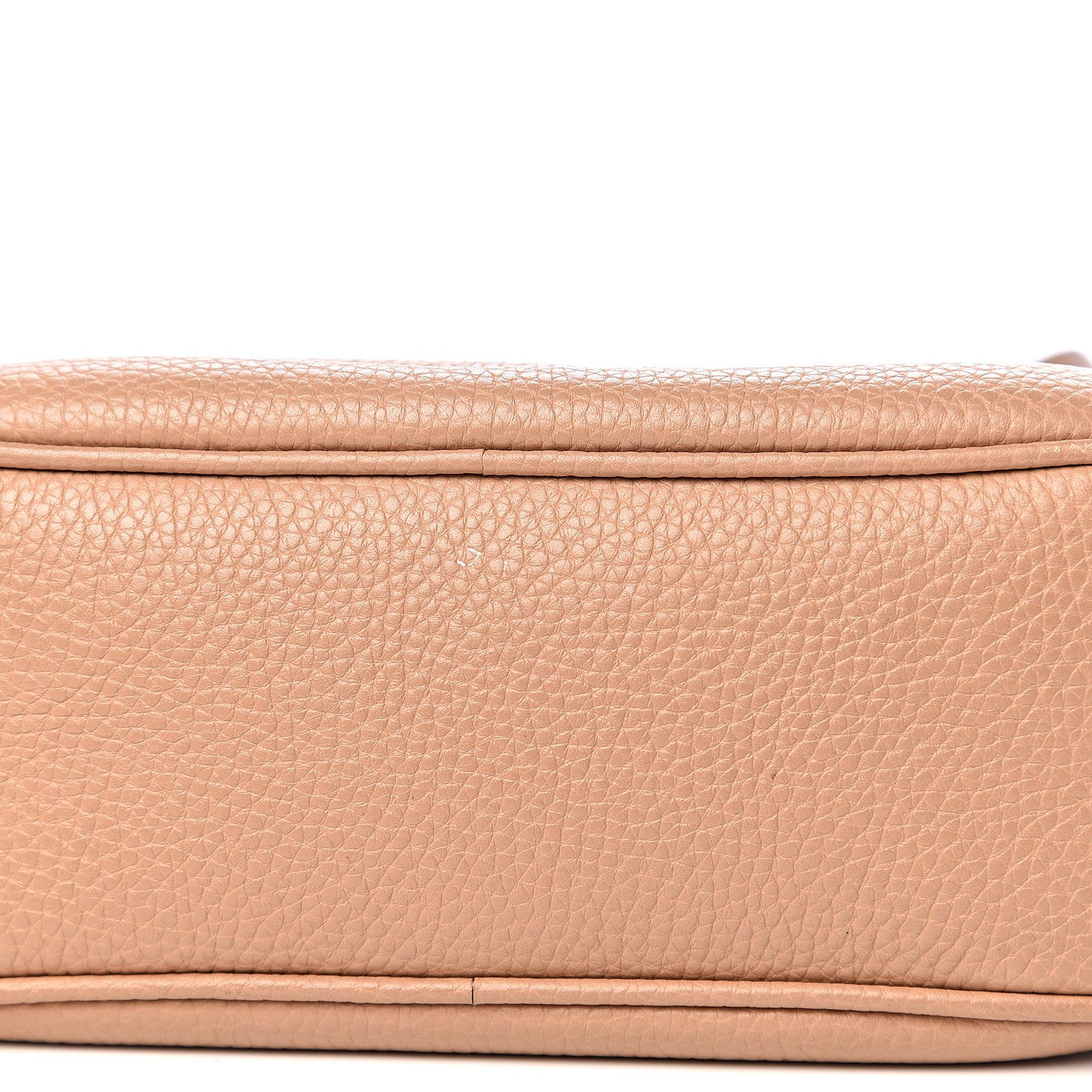 Pebbled Calfskin Small Soho Disco Bag Rose Beige