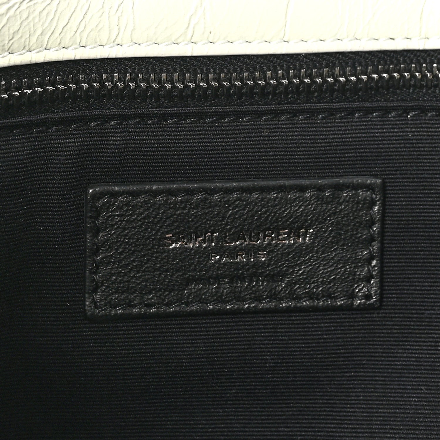 Saint Laurent Crinkled Calfskin Matelasse Monogram Medium Niki Chain Satchel Ivory 6 of 10