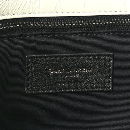 Saint Laurent Crinkled Calfskin Matelasse Monogram Medium Niki Chain Satchel Ivory 6 of 10
