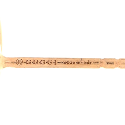 Gucci 18K Rose Gold Diamond Horsebit Earrings 4 of 5