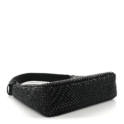Prada Satin Crystal Mini Re-Edition 2000 Bag Black 4 of 11