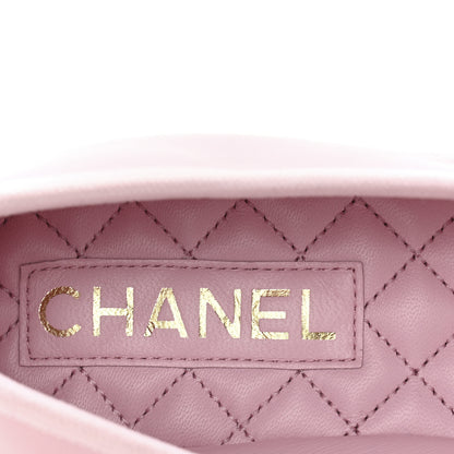 Chanel Lambskin Mary Jane Flats 37.5 Light Pink 8 of 9