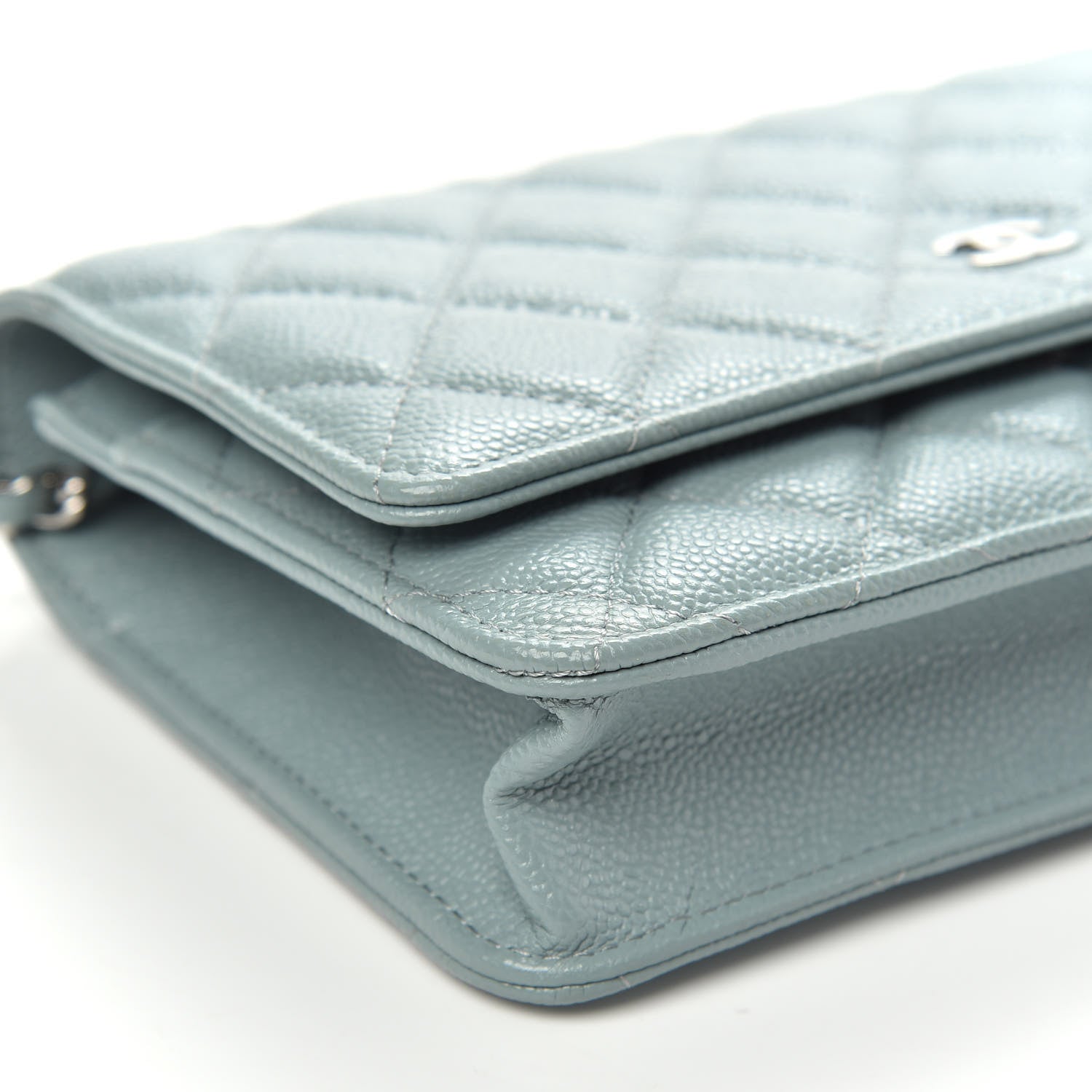 Chanel Caviar Quilted Wallet On Chain WOC Blue 9 of 11