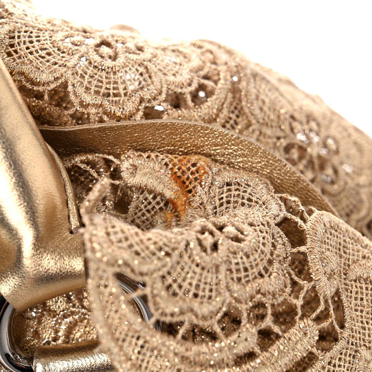 Prada Lace Pizzo S Bowler Gold 10 of 11