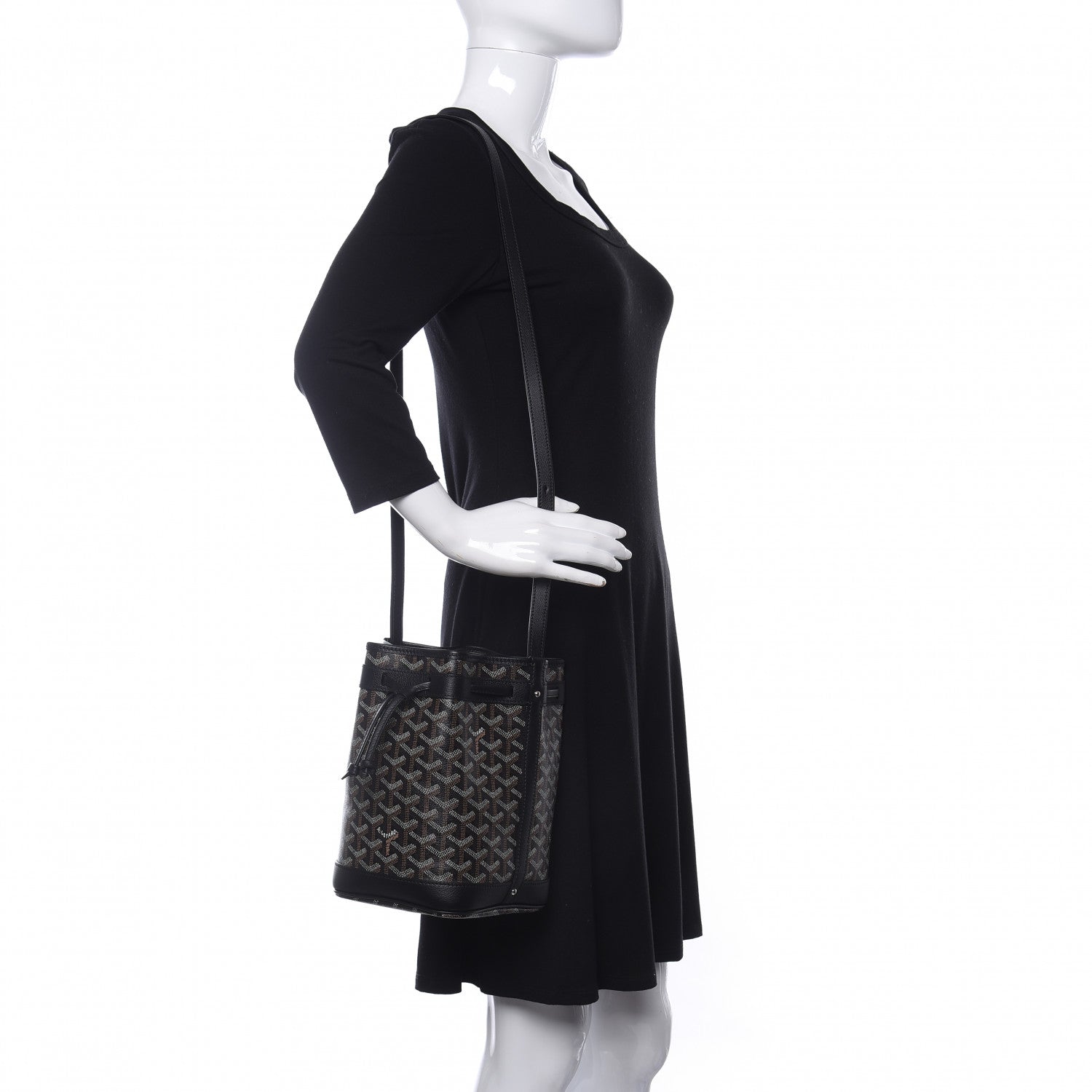 Goyard Goyardine Petit Flot Bucket Bag PM Black 2 of 9