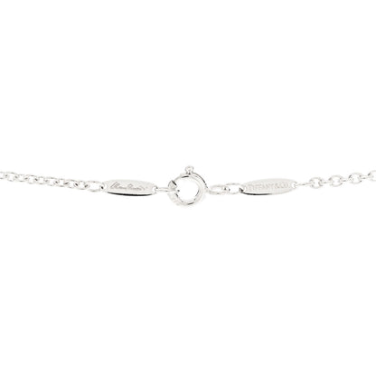 Tiffany Sterling Silver Pearl 7.5-8mm Elsa Peretti Open Heart Lariat Necklace 4 of 5