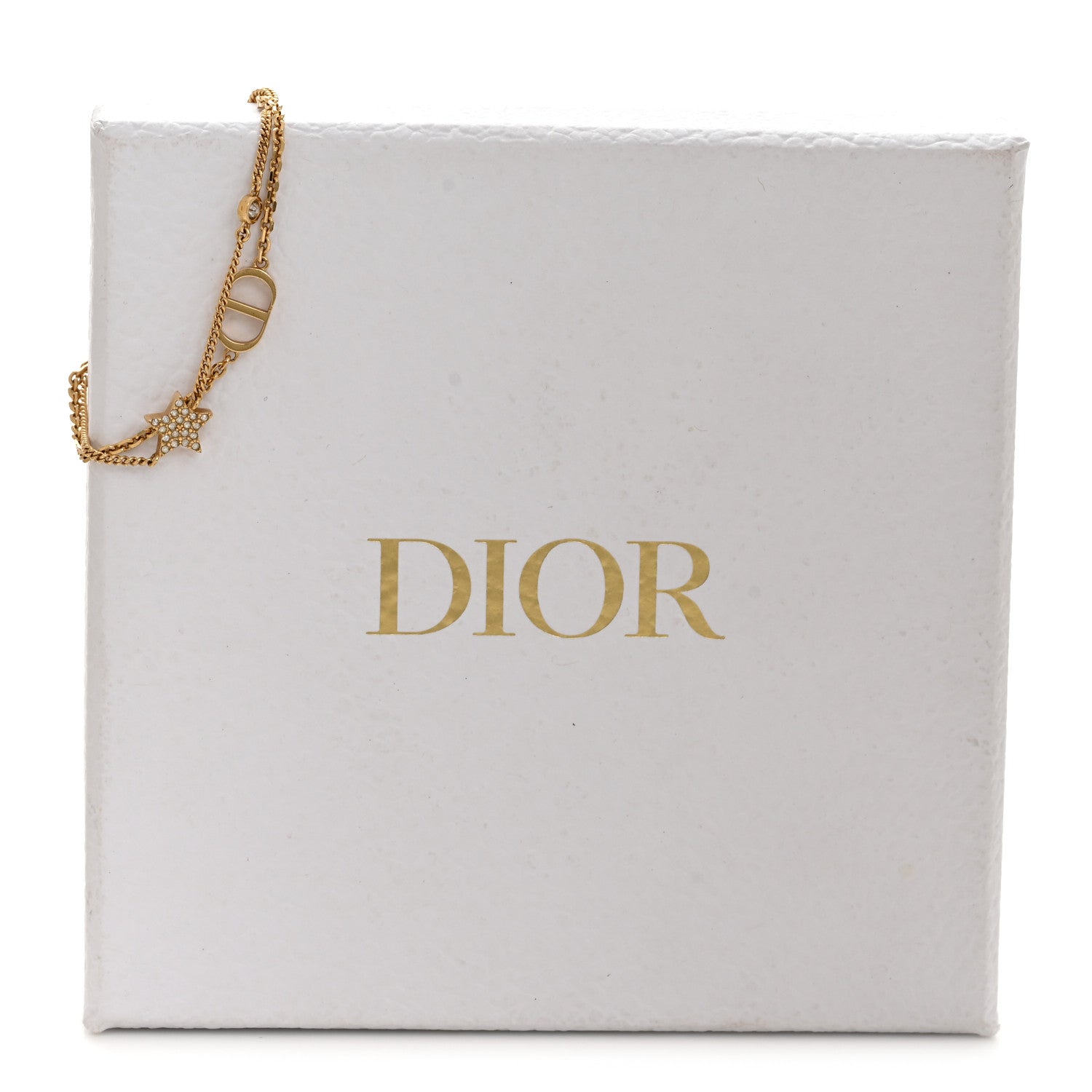 Christian Dior Metal Crystal CD Star Bracelet Gold 5 of 5