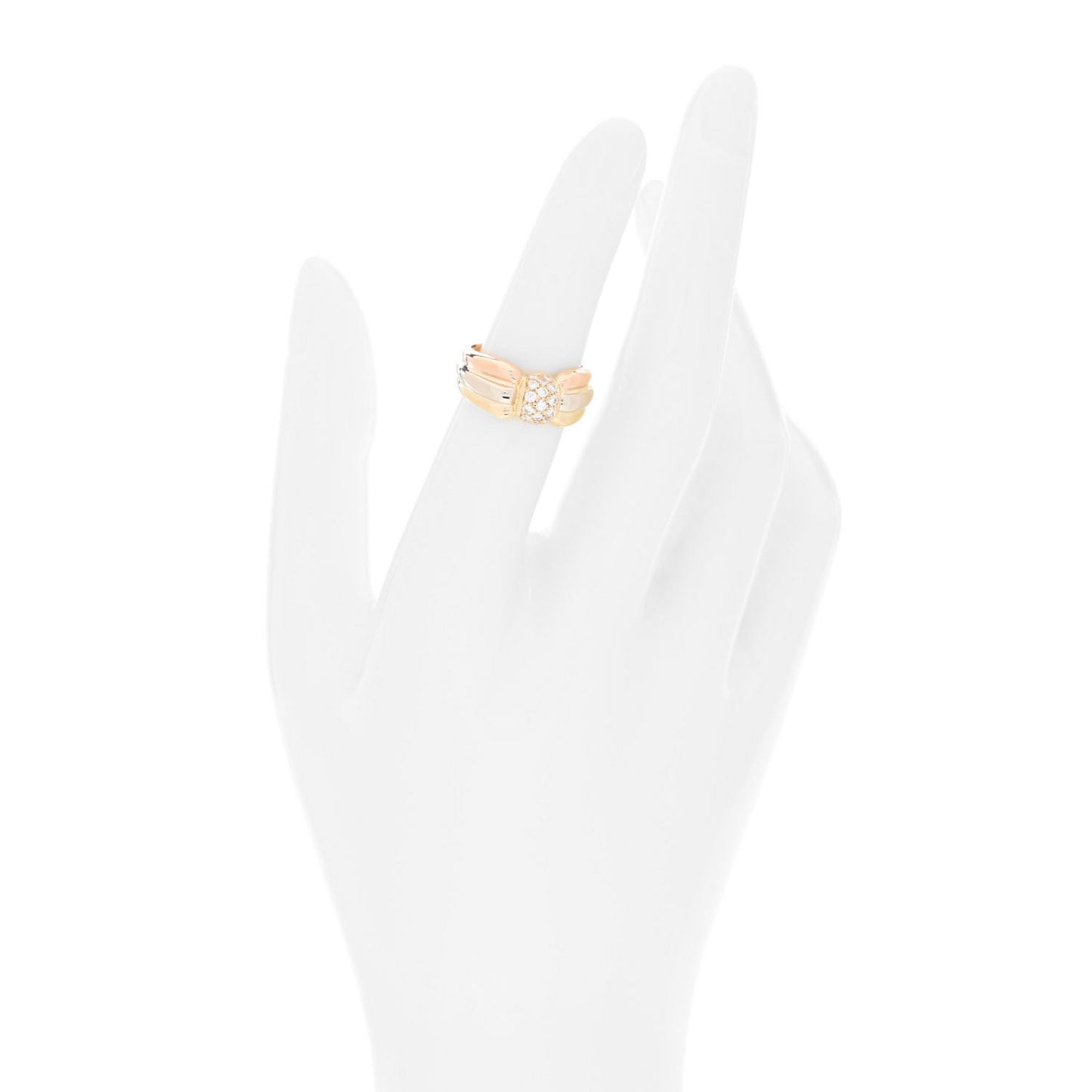 18K Pink Yellow White Gold Diamond Ring 50 5.25