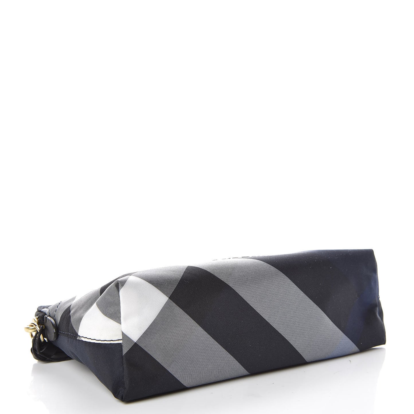 Nylon Nova Check Zip Top Pouch Indigo Blue