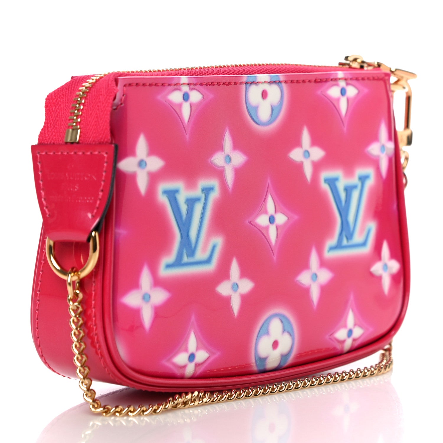 Louis Vuitton Vernis Valentine Mini Pochette Accessories Fuchsia Neon 3 of 10