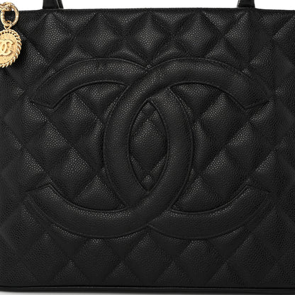 Chanel Caviar Quilted Medallion Tote Black 5 of 10