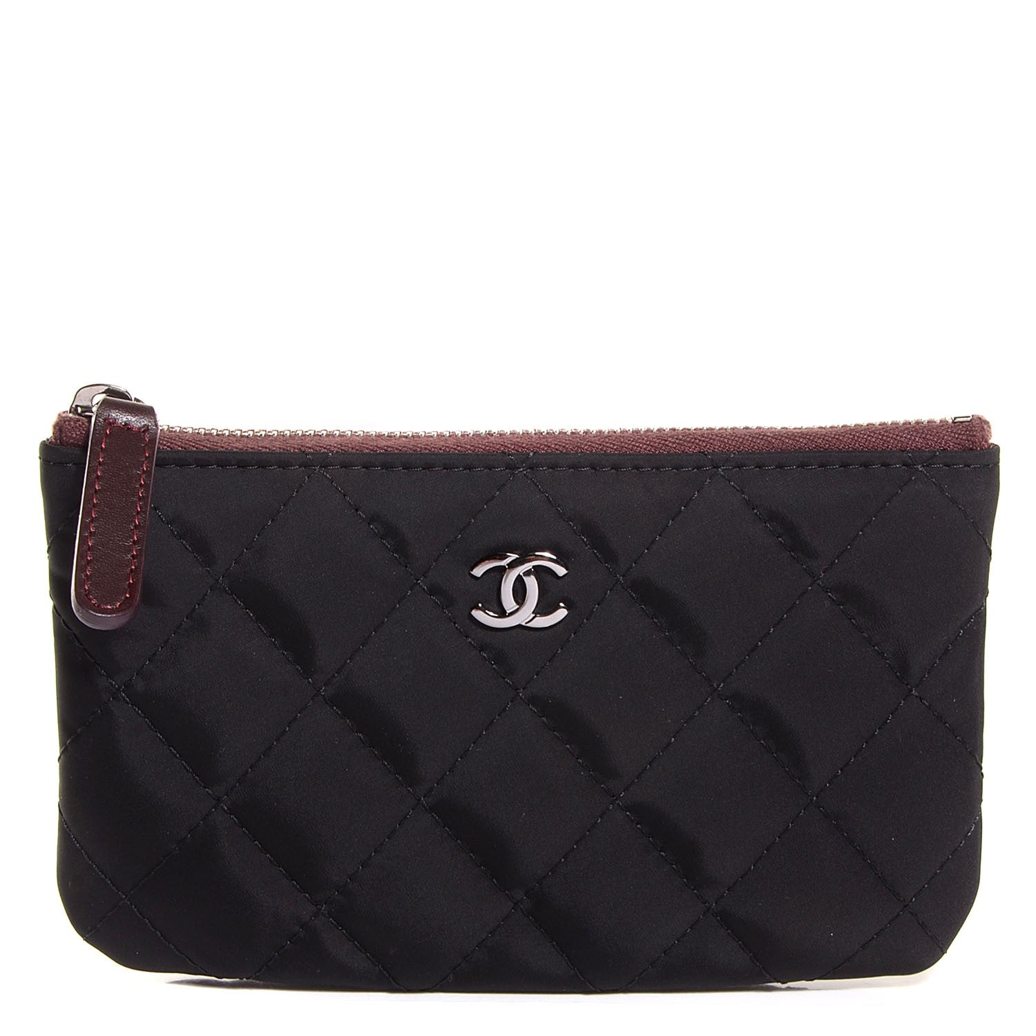 Chanel Nylon Quilted Cocoon Cosmetic Pouch Black 1 of 8