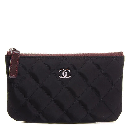 Chanel Nylon Quilted Cocoon Cosmetic Pouch Black 1 of 8