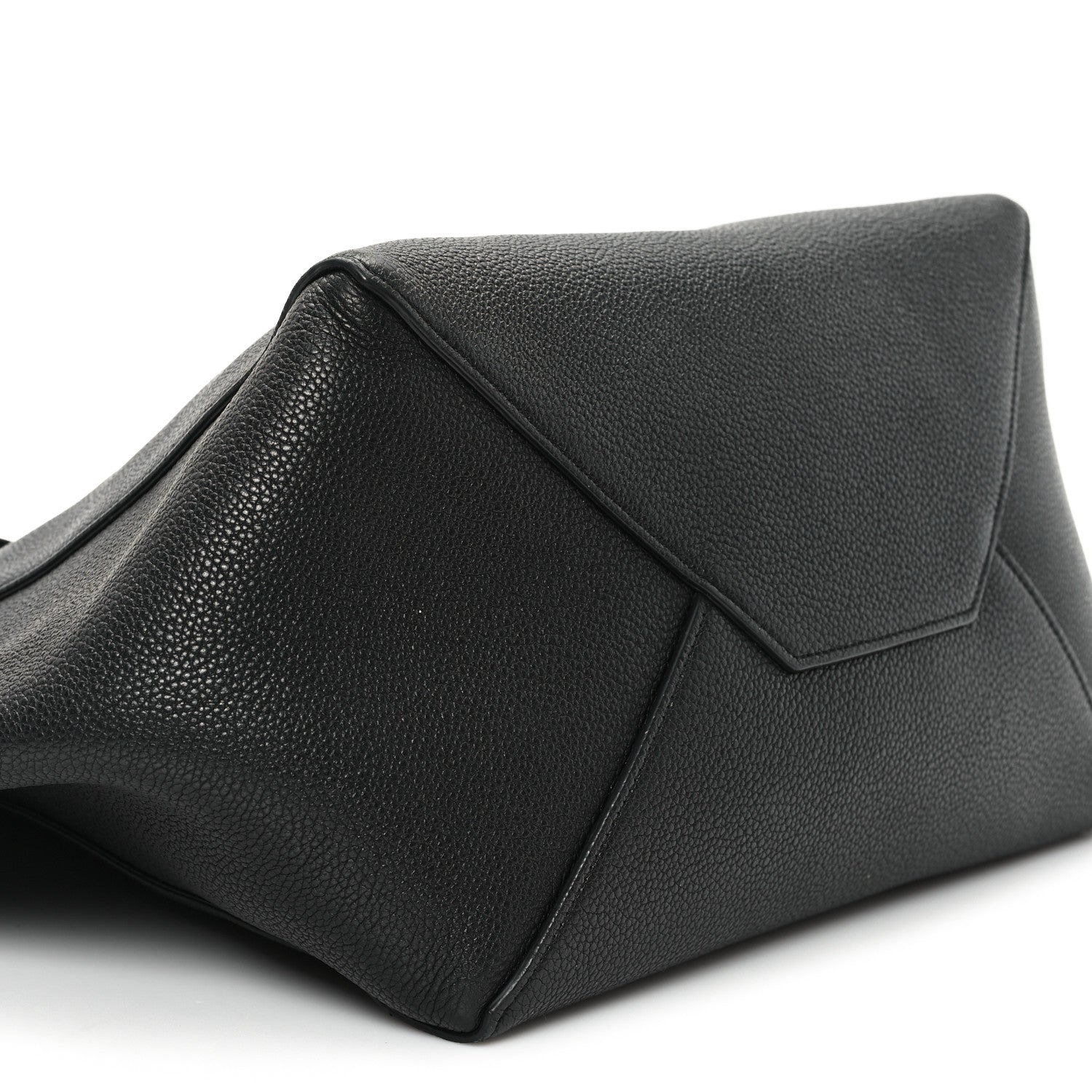 Celine Soft Grained Calfskin Small Belt Cabas Phantom Black 8 of 10