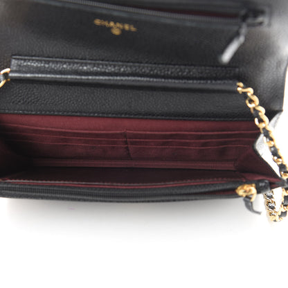 Chanel Caviar Quilted Wallet On Chain WOC Black 5 of 12