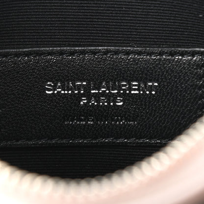 Saint Laurent Grain De Poudre Chevron Monogram Bill Pouch Granite 6 of 9