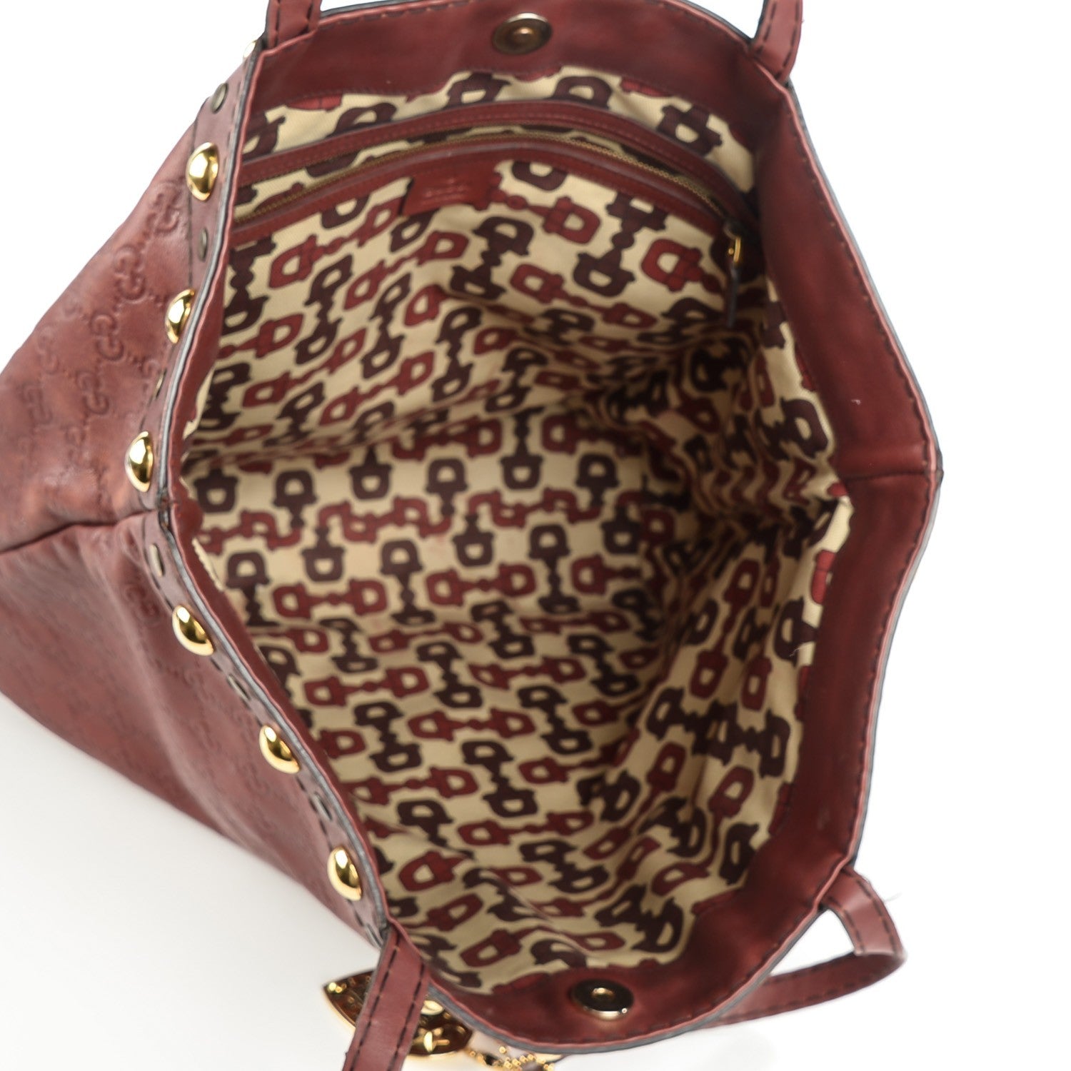 Gucci Guccissima Medium Babouska Tote Red 5 of 7