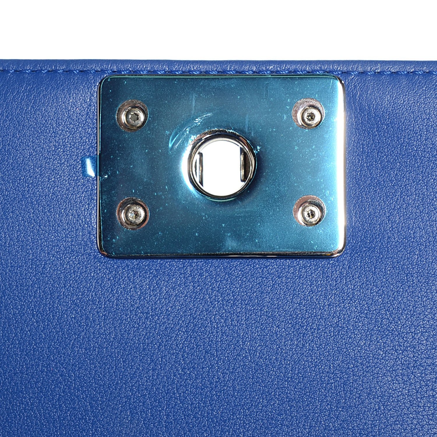 Chanel Patent Calfskin Small Boy Flap Plexiglass Bright Blue 9 of 9