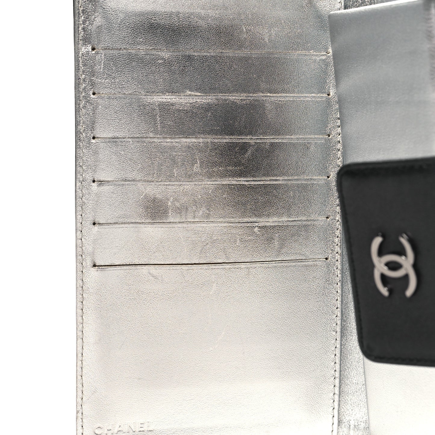 Calfskin Lucky Symbols French Wallet Black