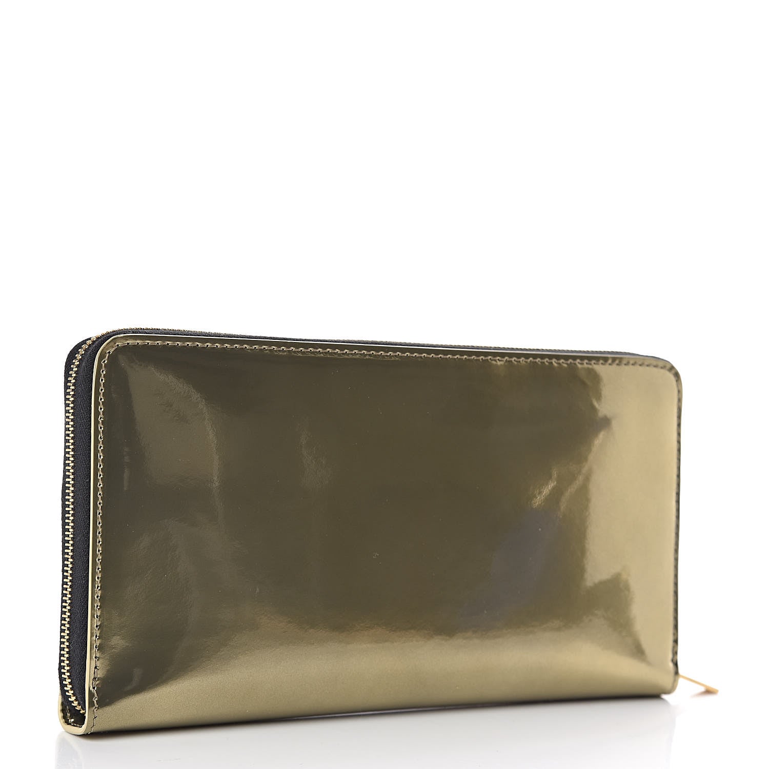 Celine Metallic Spazzolato Calfskin Large Alphabet Zip Around Multifunction Wallet Gold 3 of 7