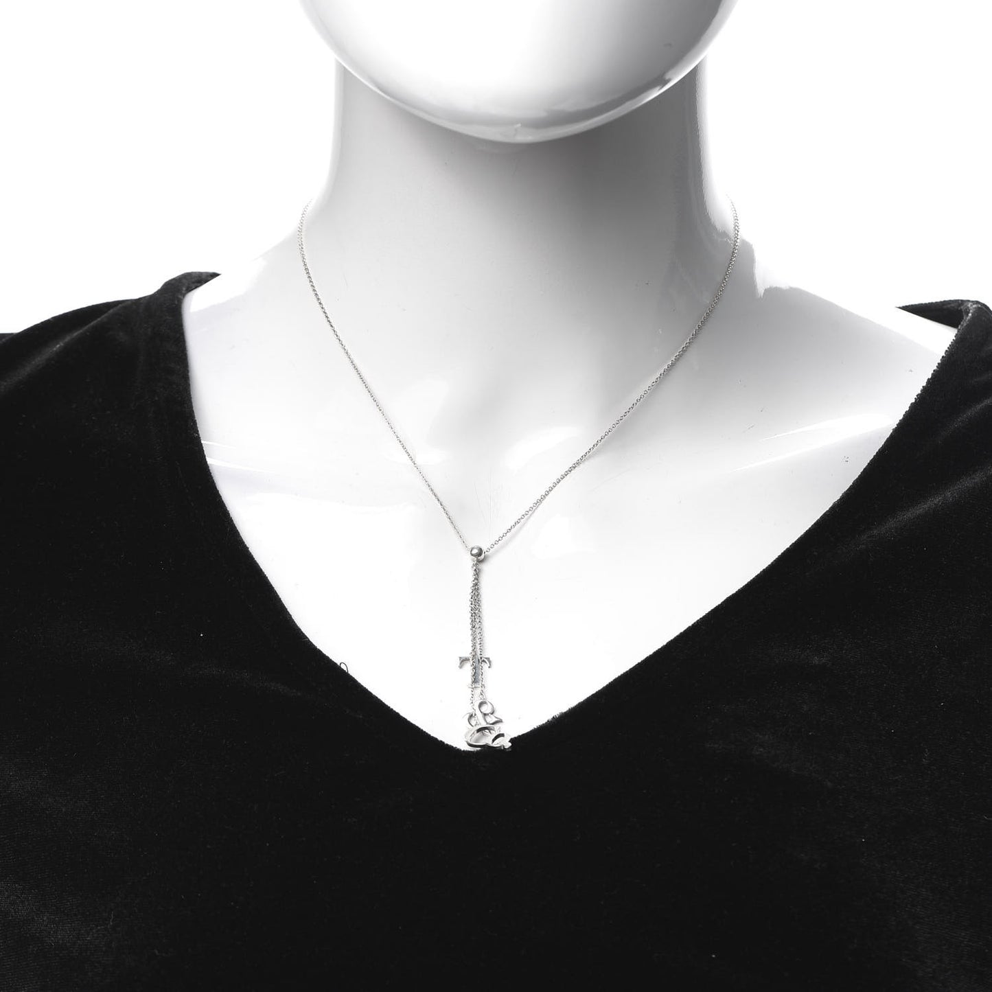 Sterling Silver Letters Lariat Necklace
