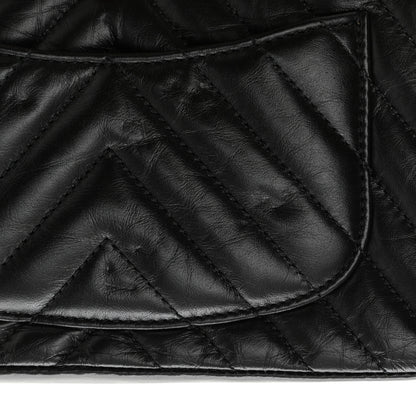 Chanel Aged Calfskin Chevron Quilted 2.55 Reissue Mini Flap So Black 11 of 11