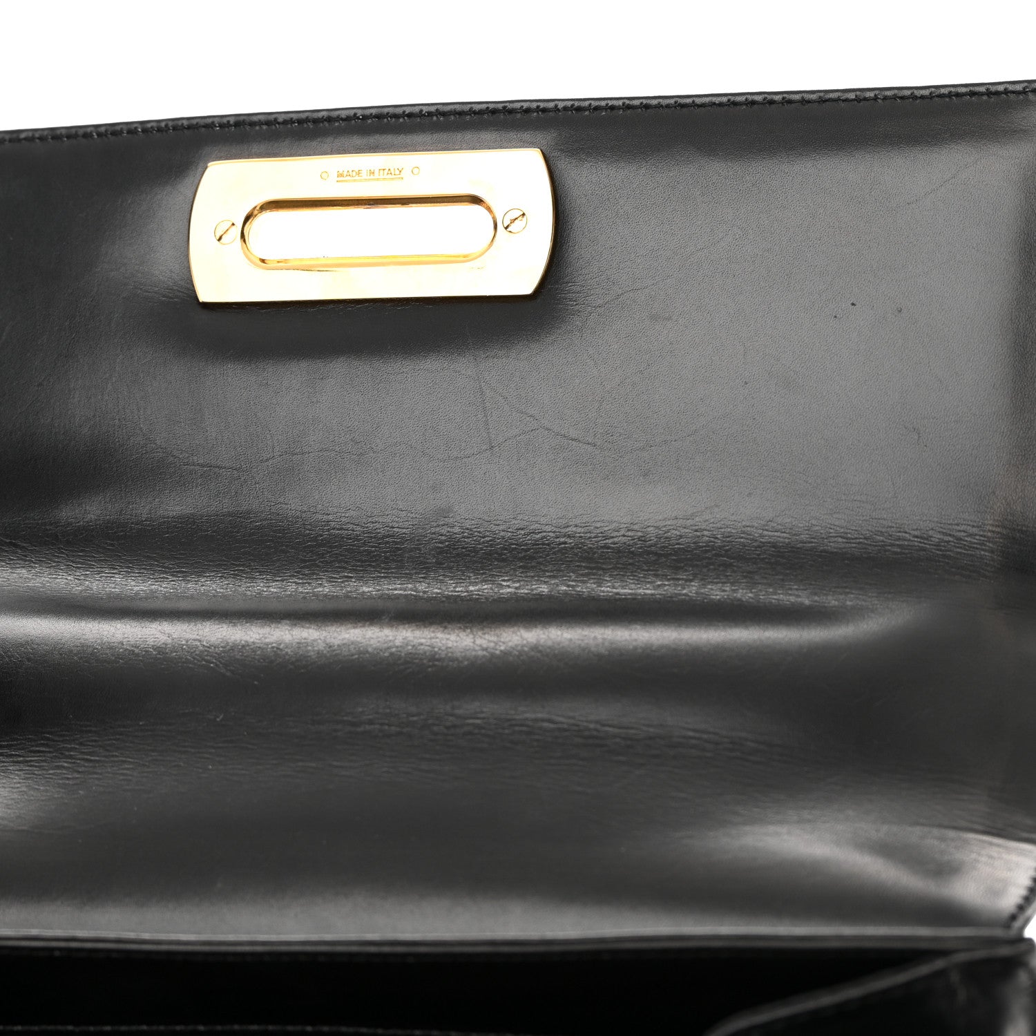 Salvatore Ferragamo Brushed Off Calfskin Iconic Large Top Handle Bag Black 11 of 17