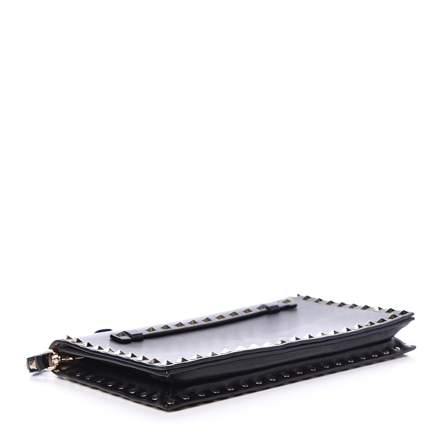 Nappa Rockstud Wristlet Clutch Black
