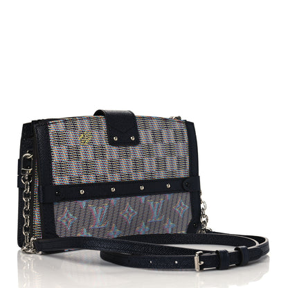 Louis Vuitton Calfskin Monogram LV Pop Trunk Clutch Blue 2 of 8