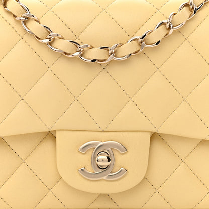 Chanel Lambskin Quilted Mini Square Flap Light Yellow 8 of 10