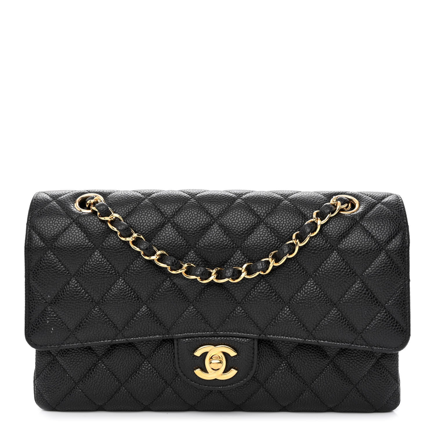 Chanel Caviar Quilted Medium Double Flap Black 1 of 11