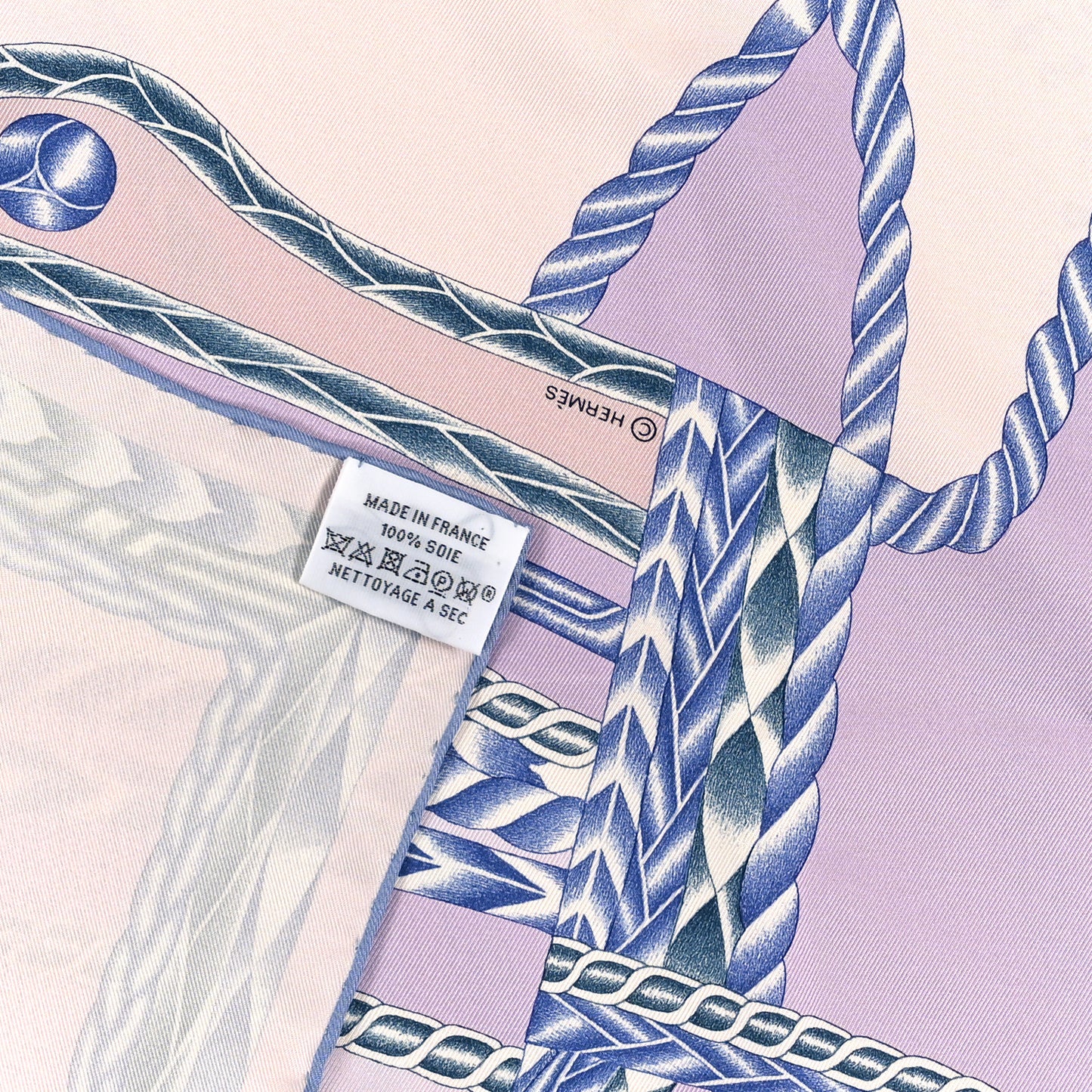 Silk Robe Du Soir Scarf 90 Gris Chine Mauve Parme