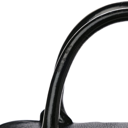Chanel Caviar Patent Quilted Bowler Black 11 of 23