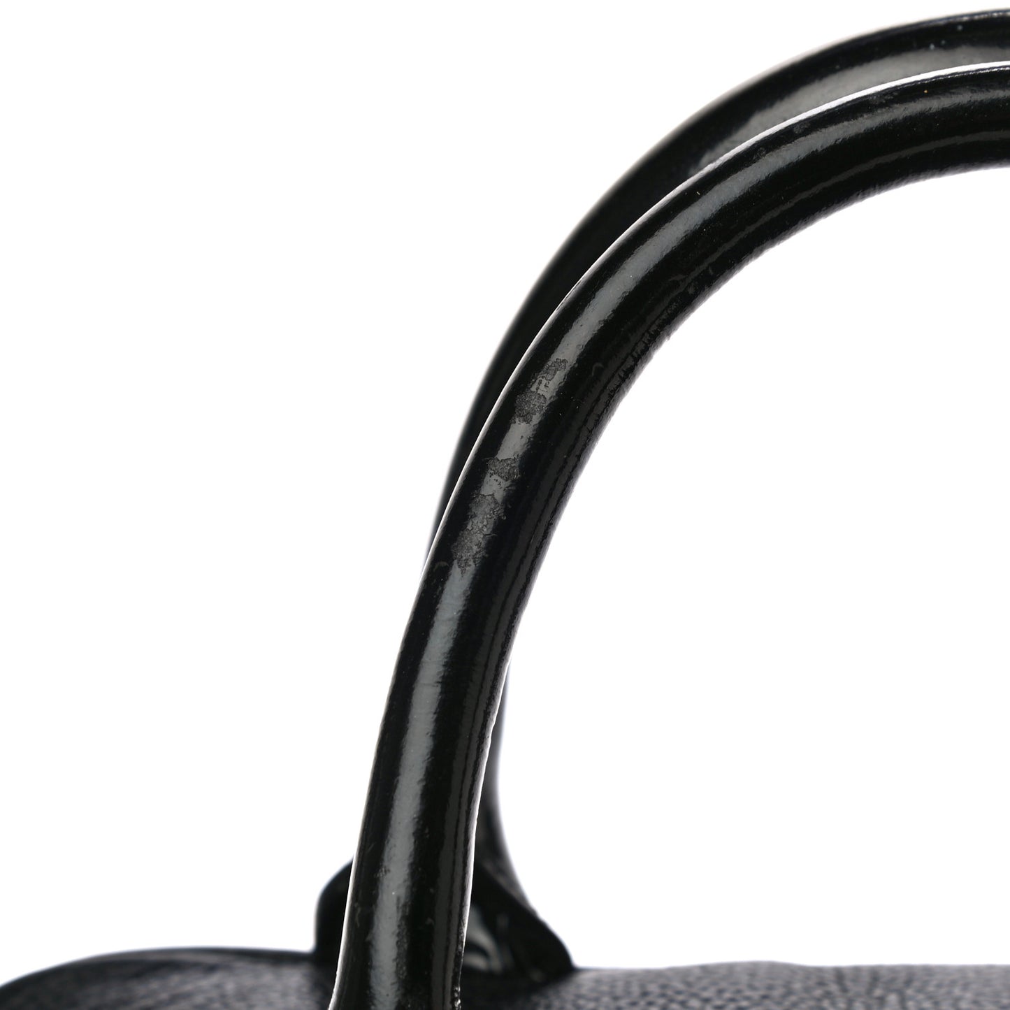 Caviar Patent Quilted Bowler Black