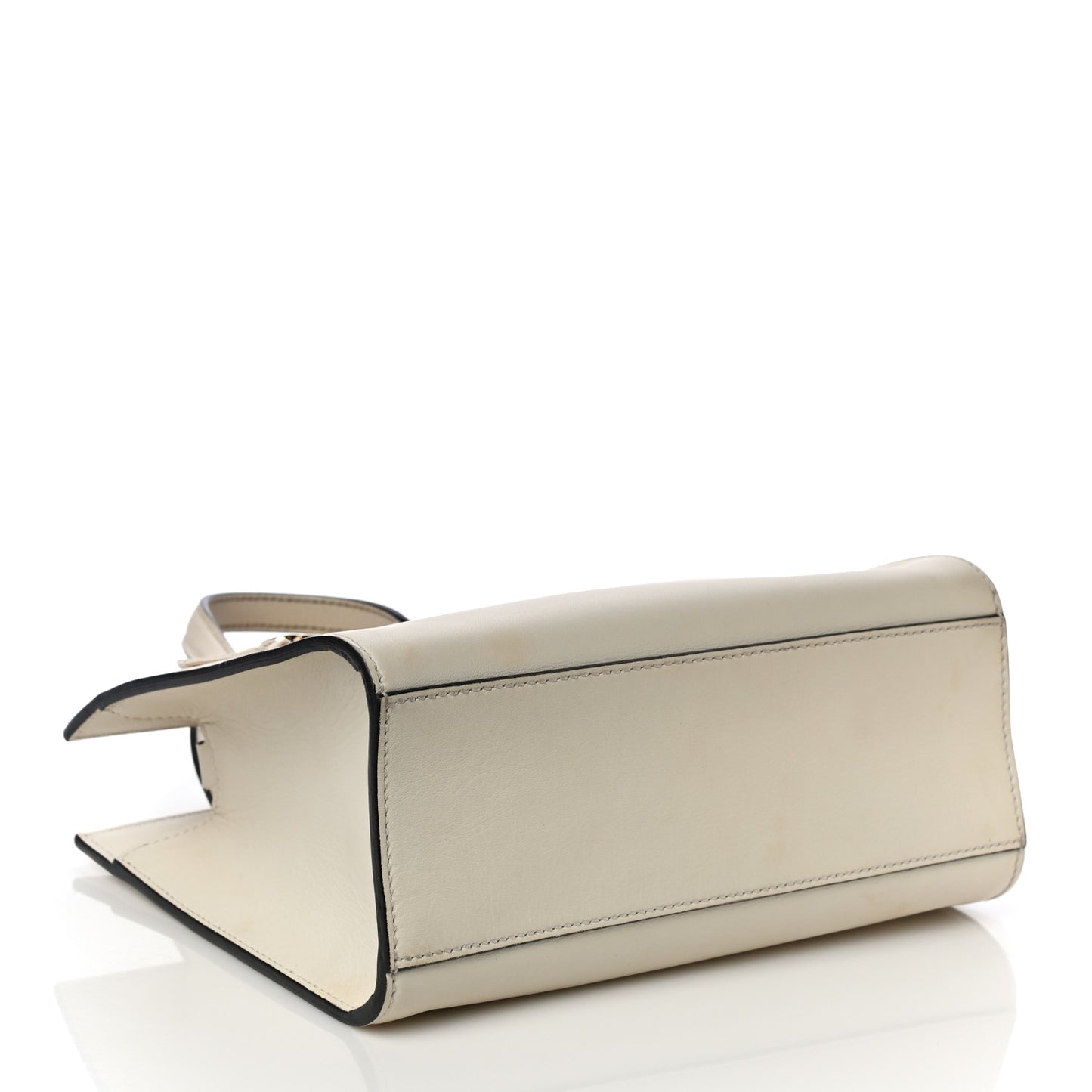 Calfskin Marmont Ribbon Top Handle Bag White