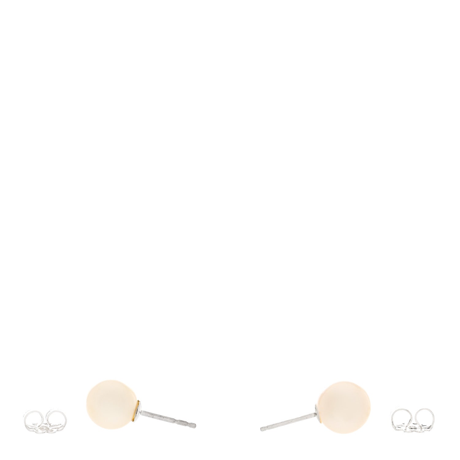 Tiffany Sterling Silver Freshwater Pearl 8-9mm Ziegfeld Earrings 3 of 4