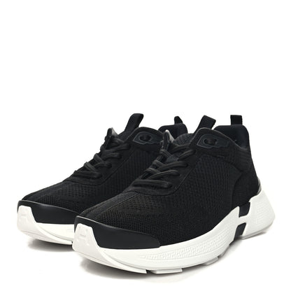 Hermes Technical Knit Suede Heros Sneakers 38 Black 3 of 8