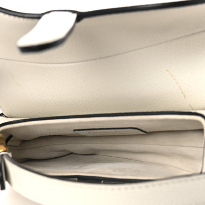 Christian Dior Grained Calfskin Mini Saddle Bag White 5 of 13