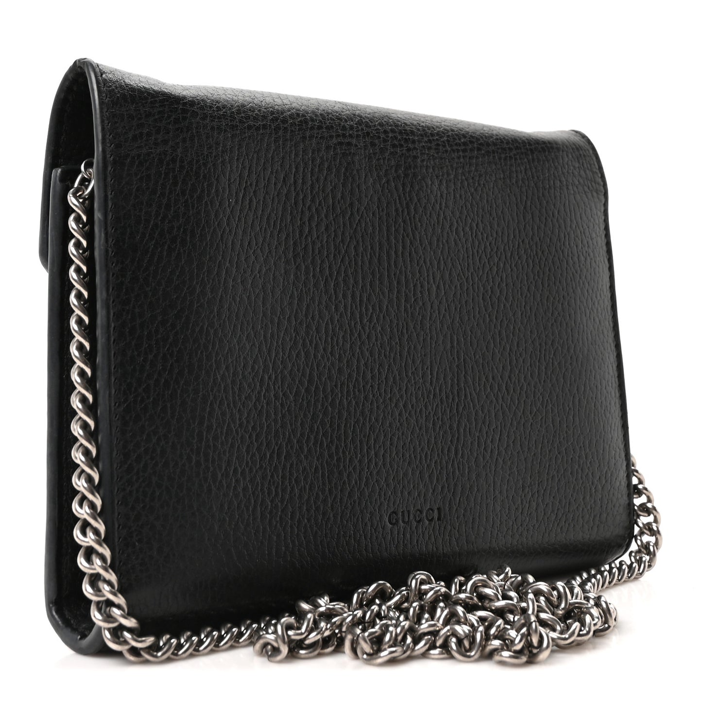 Calfskin Mini Dionysus Chain Wallet Black