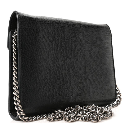 Gucci Calfskin Mini Dionysus Chain Wallet Black 3 of 9