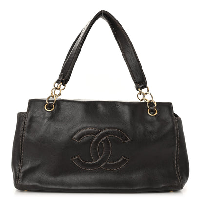 Chanel Calfskin CC Shoulder Bag Brown 1 of 9