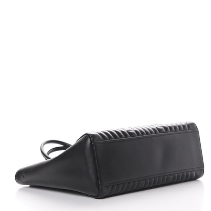 Prada Soft Calfskin Impunture Diagramme Tote Black 3 of 14