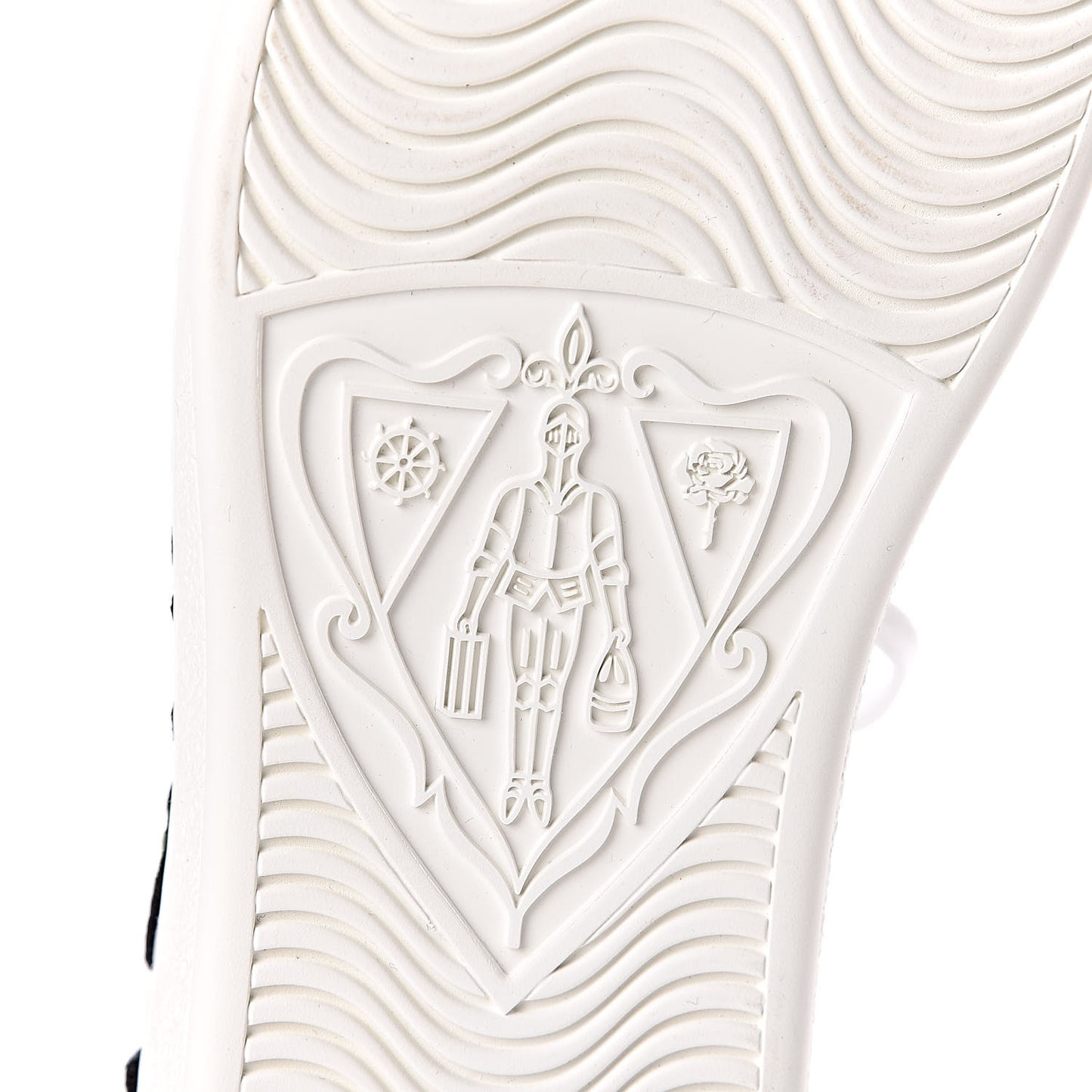 Calfskin Web Floral Embroidered Womens Ace Sneakers 36.5 White