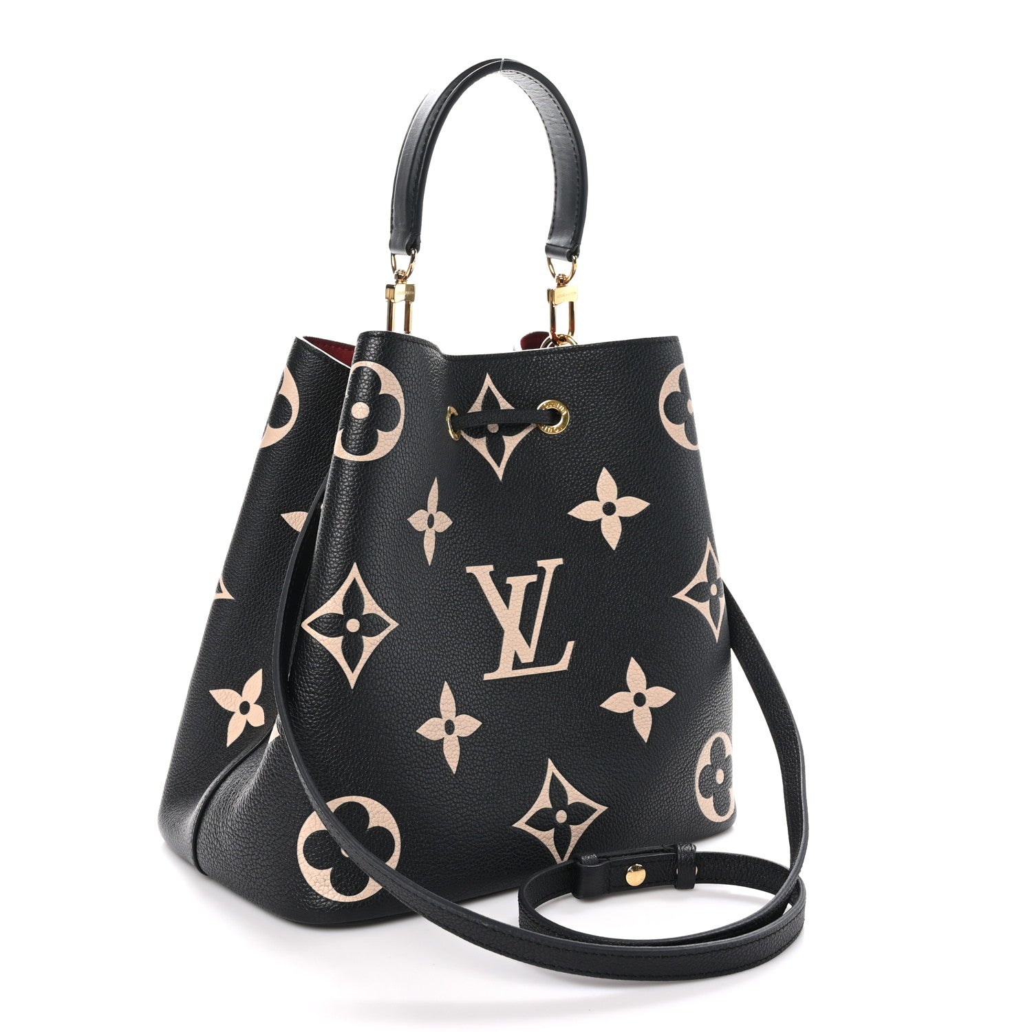 Louis Vuitton Empreinte Monogram Giant Neonoe MM Black Beige 4 of 12