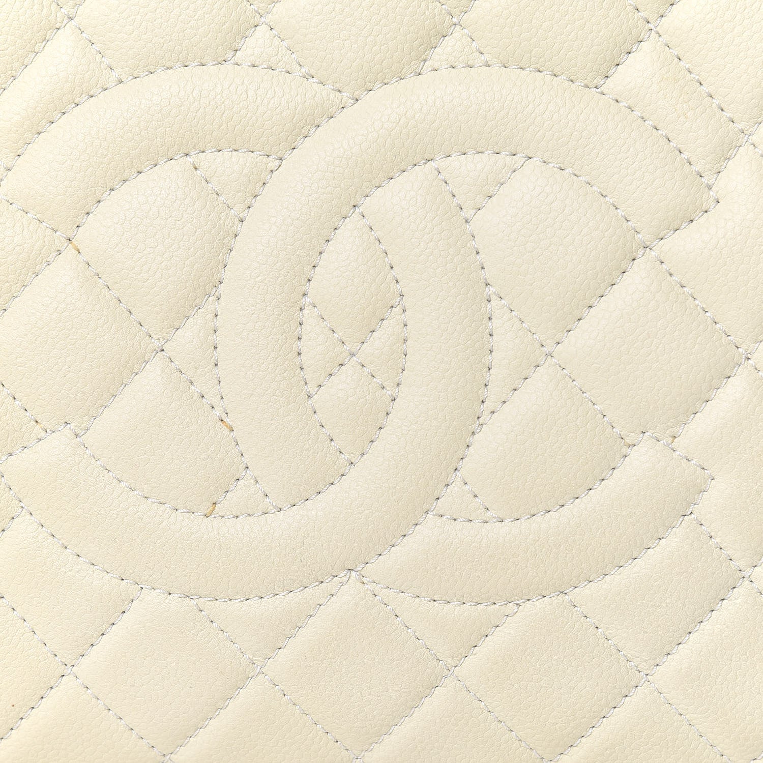 Chanel Caviar Quilted Grand Shopping Tote GST Ecru 13 of 15